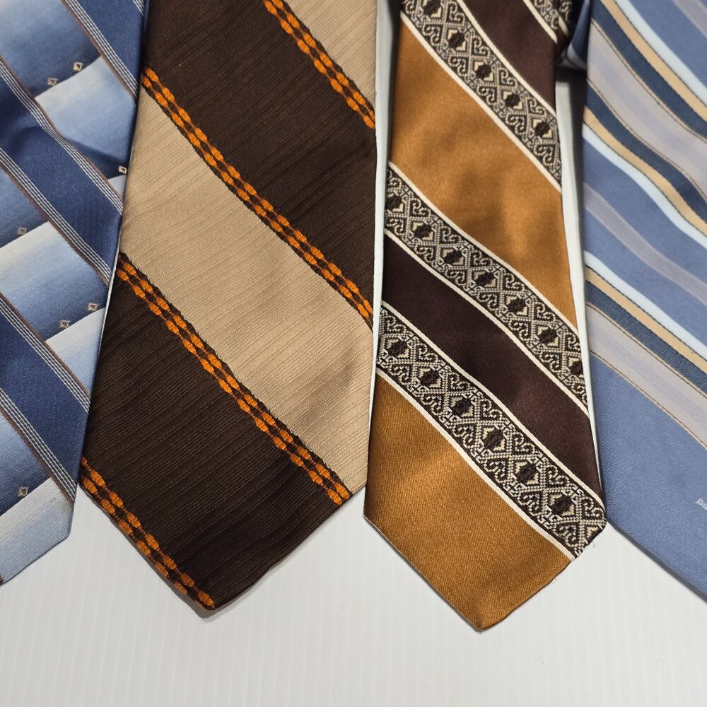 4 x Men’s Necktie Silk Tie - 2 Beau Brummell, Henri Christian & Paco Robanne